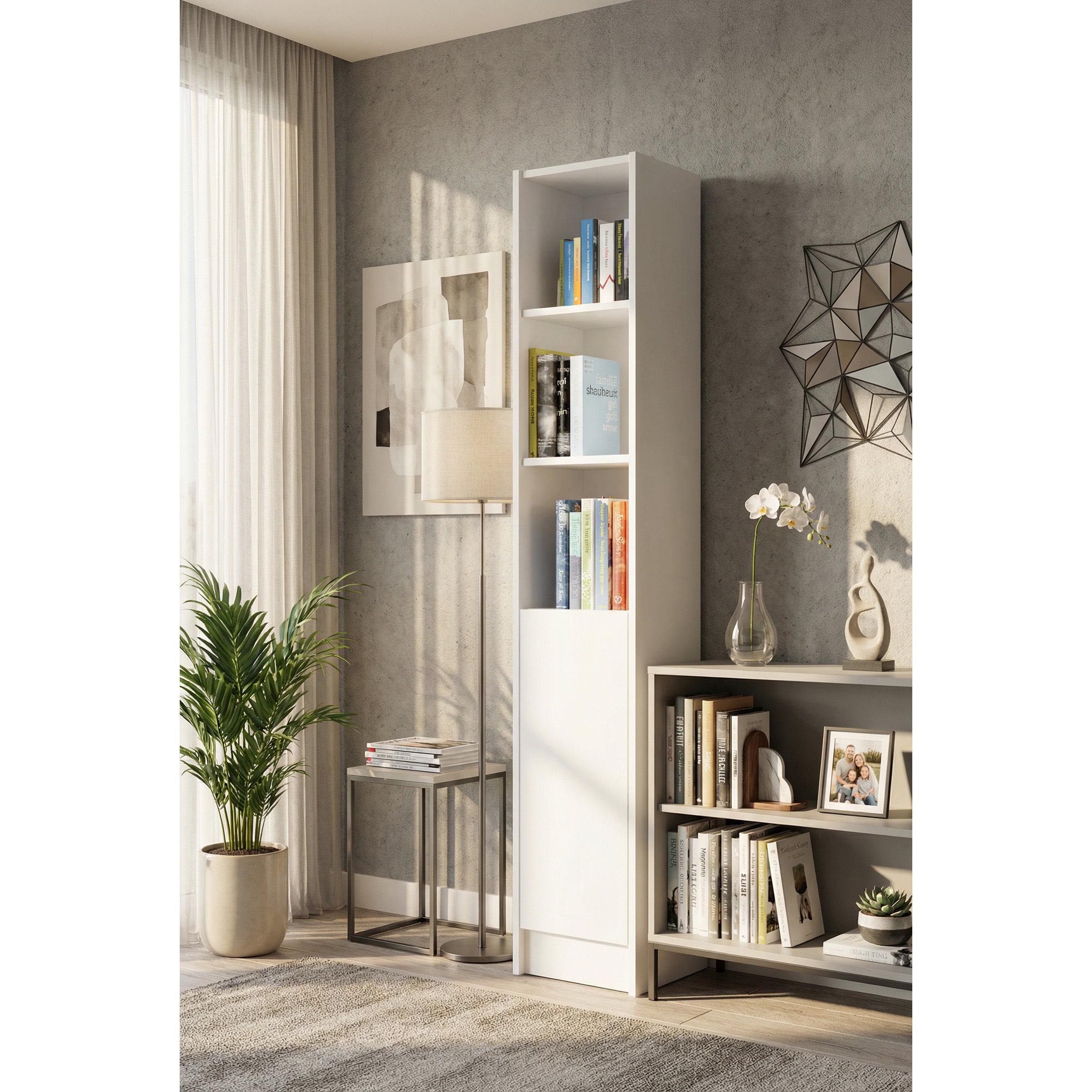 Flat30 Kitaplık Kütüphane Çok Amaçlı Dolap