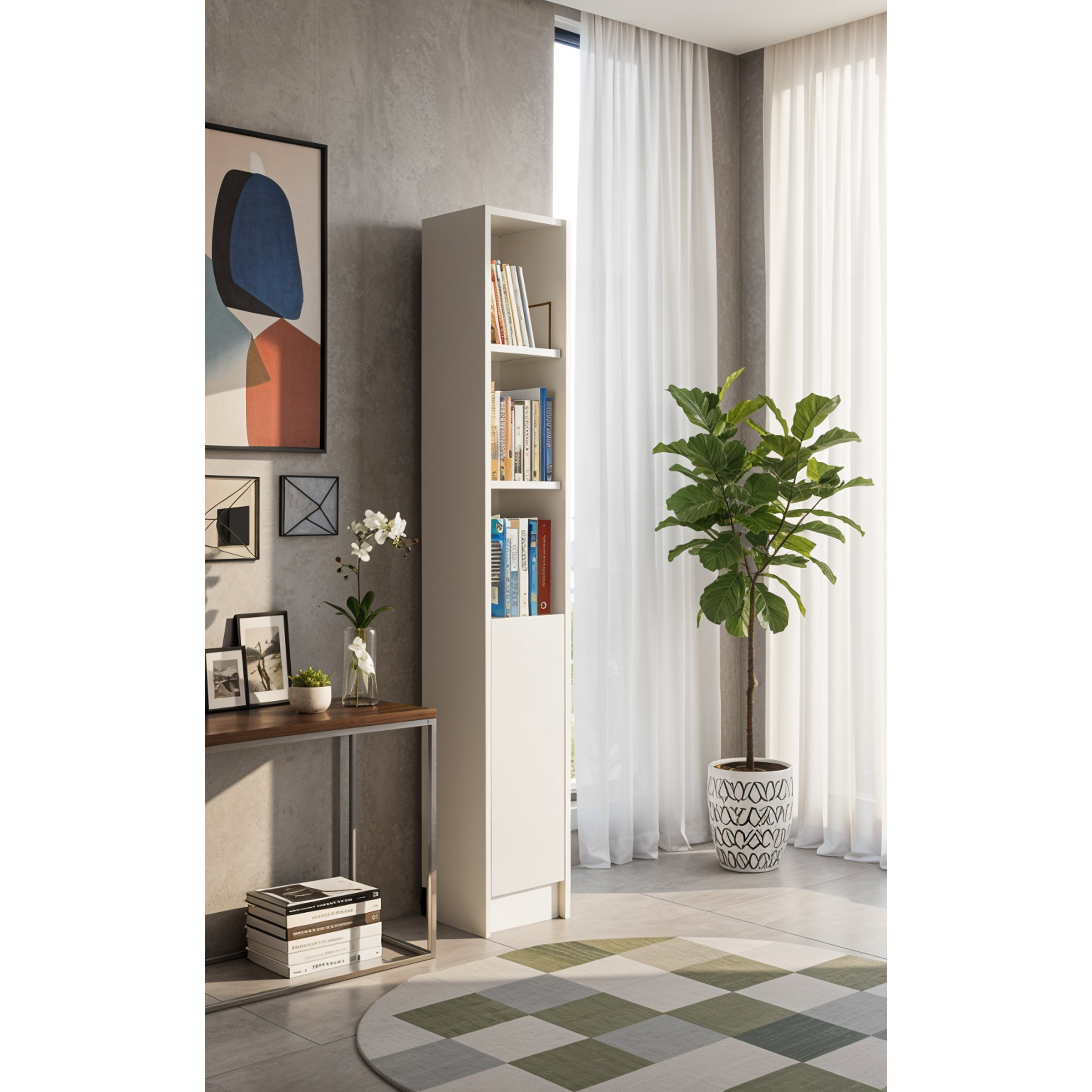 Flat30 Kitaplık Kütüphane Çok Amaçlı Dolap