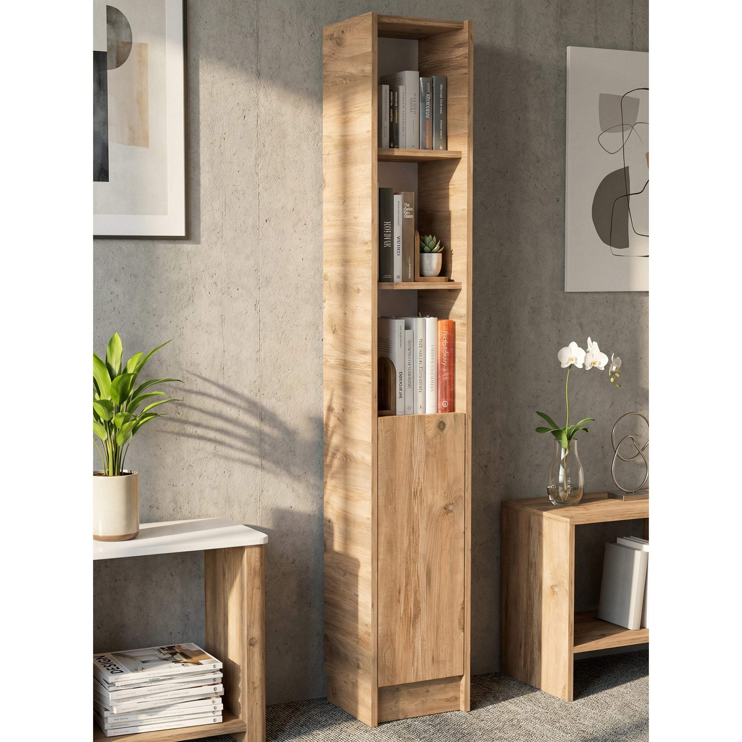 Flat30 Kitaplık Kütüphane Çok Amaçlı Dolap