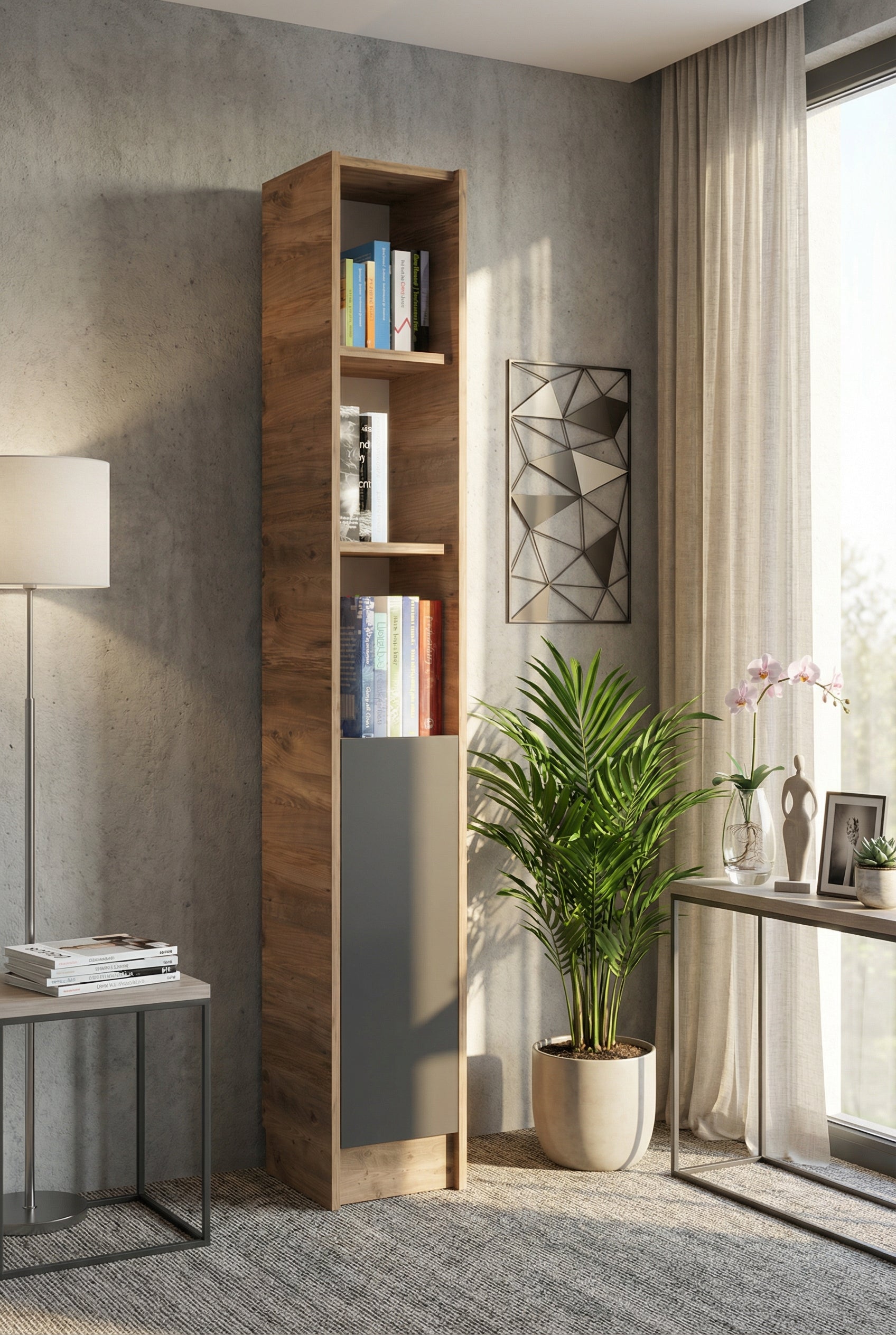 Flat30 Kitaplık Kütüphane Çok Amaçlı Dolap