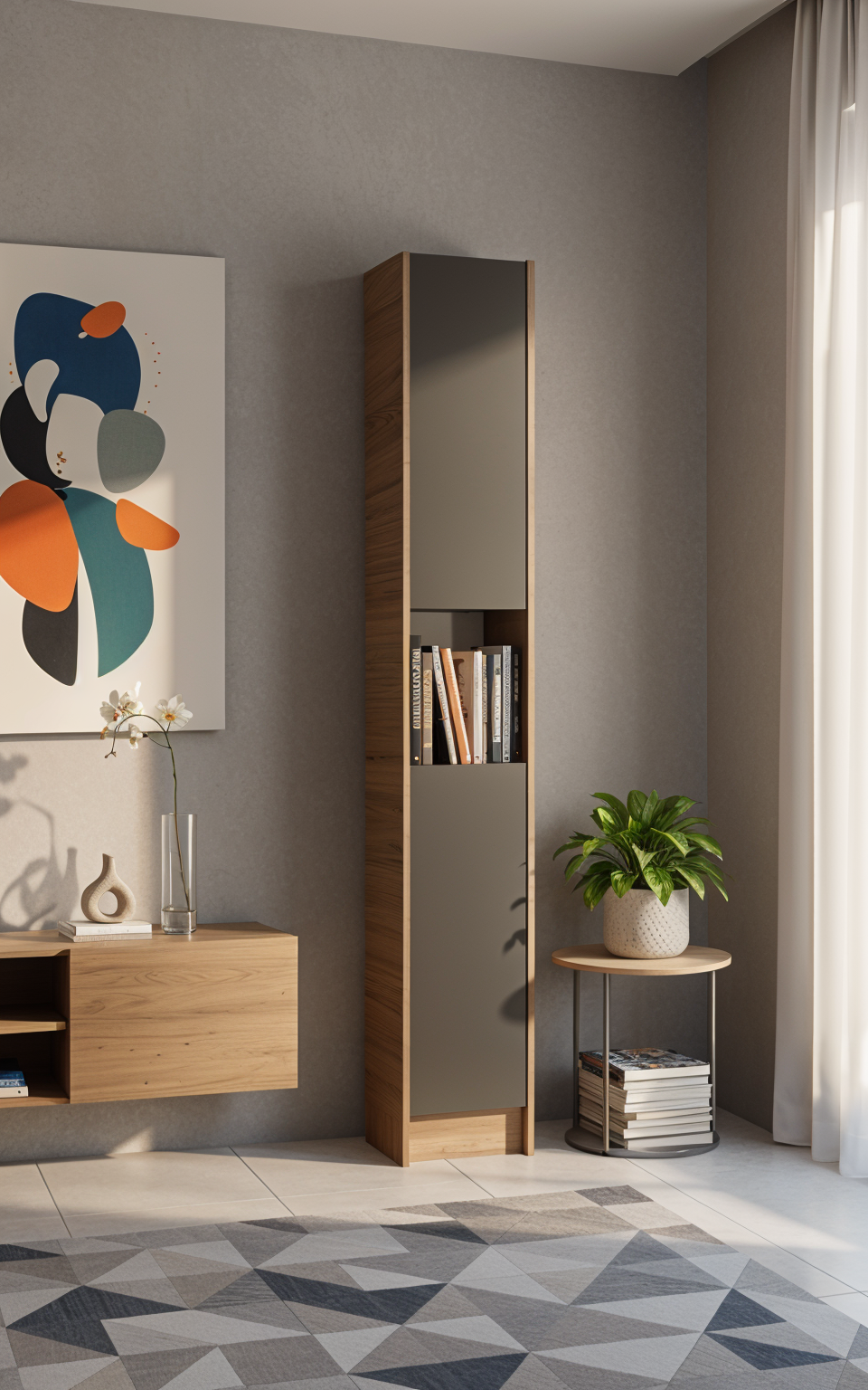Flat30 Kitaplık Kütüphane Çok Amaçlı Dolap