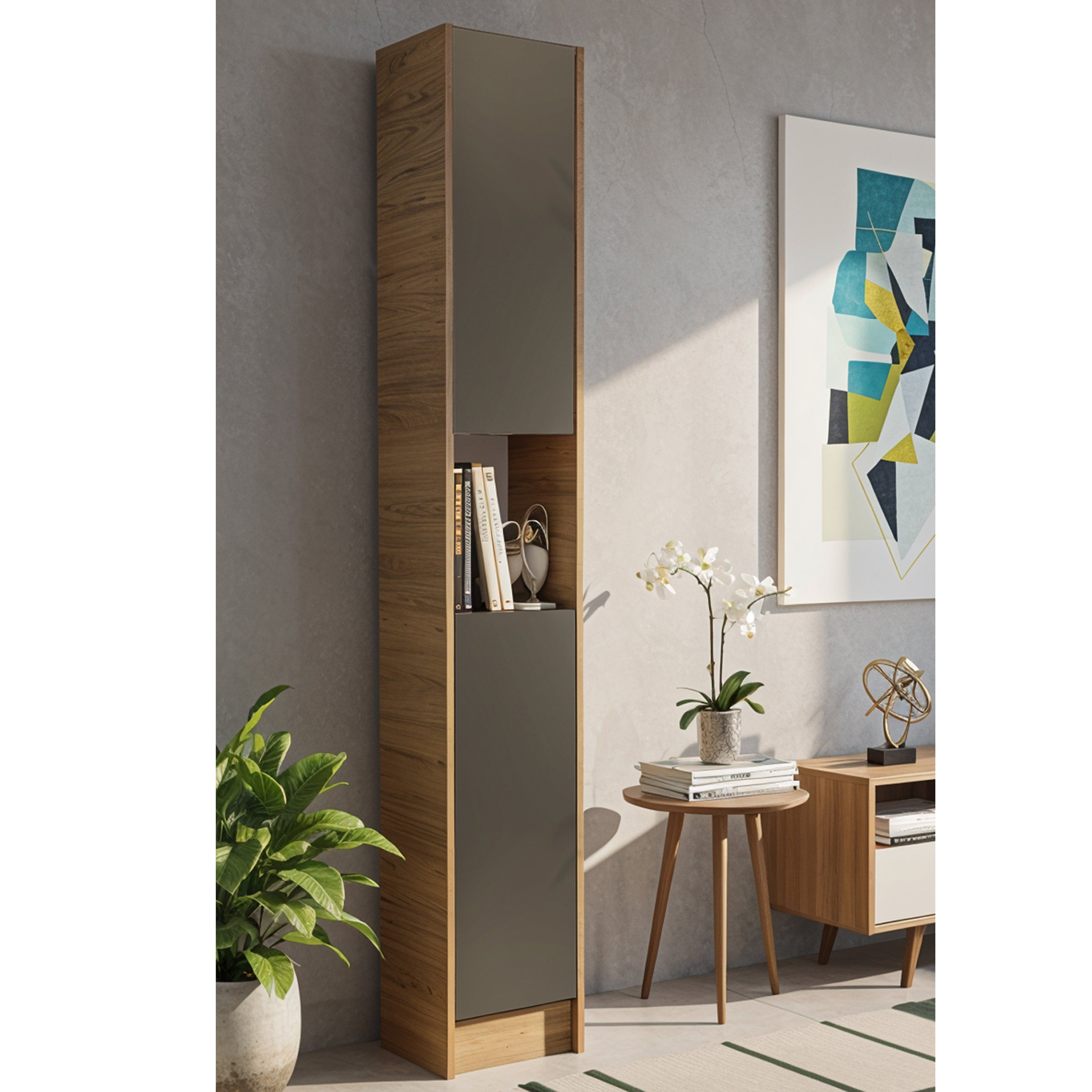 Flat30 Kitaplık Kütüphane Çok Amaçlı Dolap