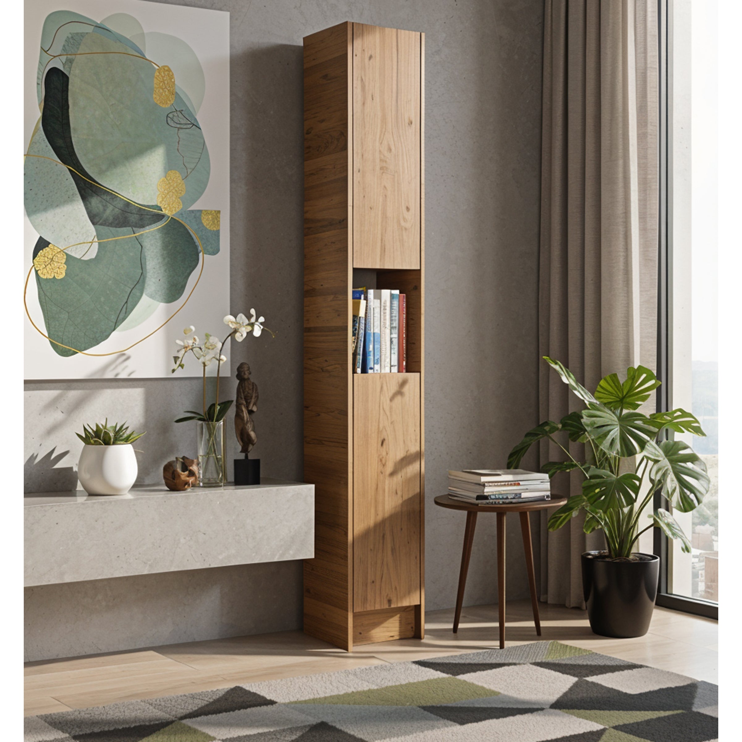 Flat30 Kitaplık Kütüphane Çok Amaçlı Dolap