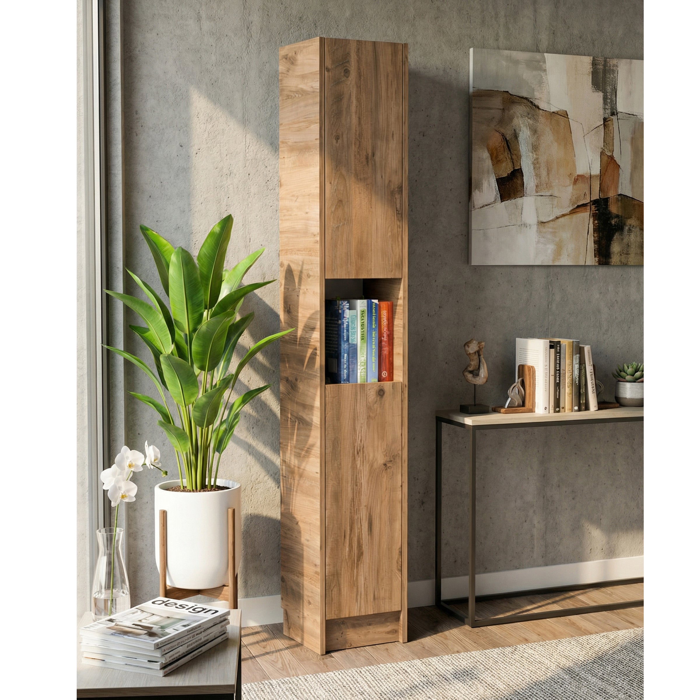 Flat30 Kitaplık Kütüphane Çok Amaçlı Dolap