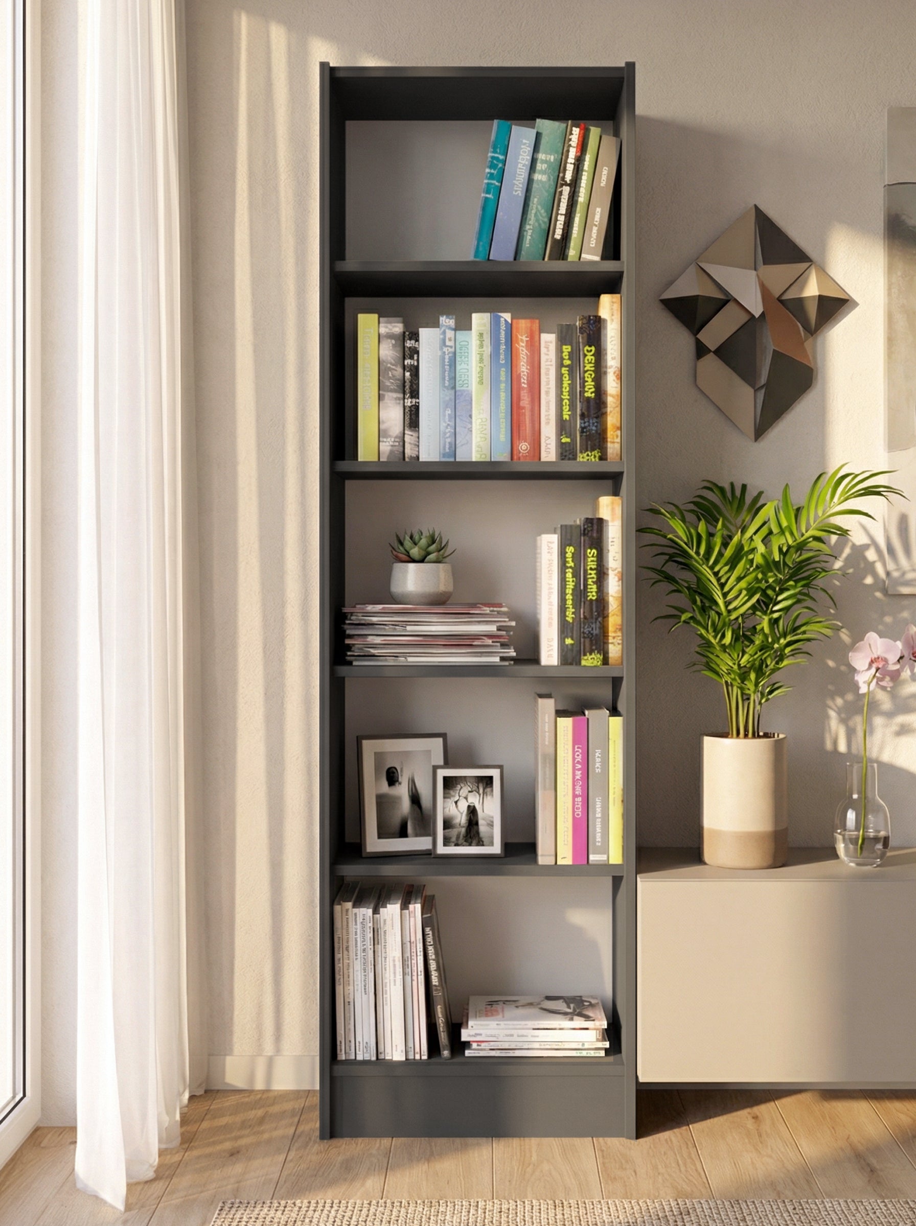 Flat56 Kitaplık Kütüphane  Çok Amaçlı Dolap