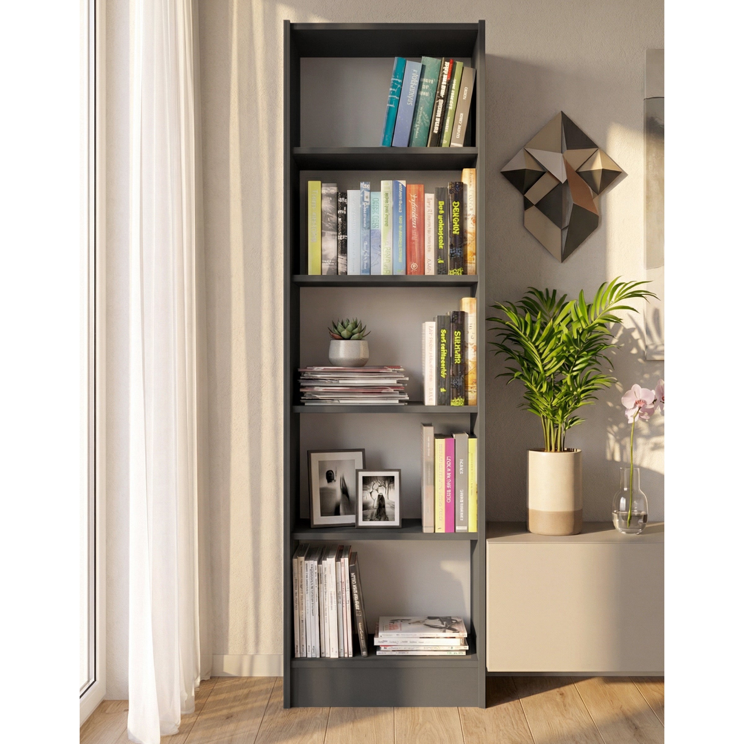 Flat56 Kitaplık Kütüphane  Çok Amaçlı Dolap