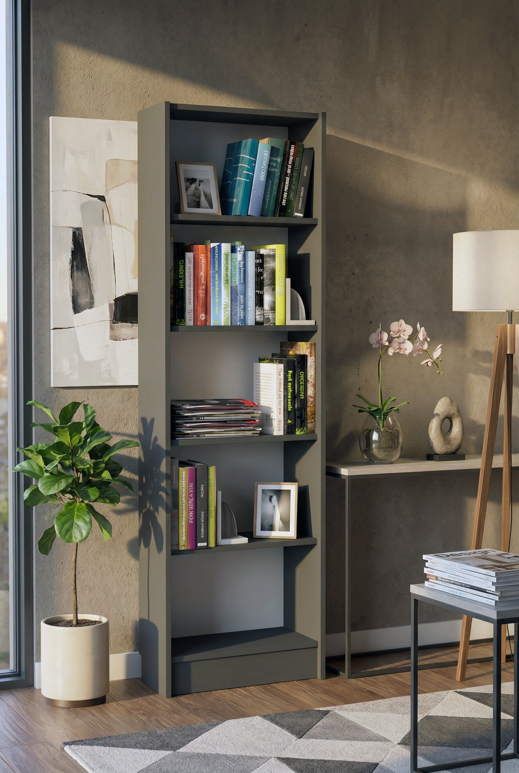 Flat56 Kitaplık Kütüphane  Çok Amaçlı Dolap