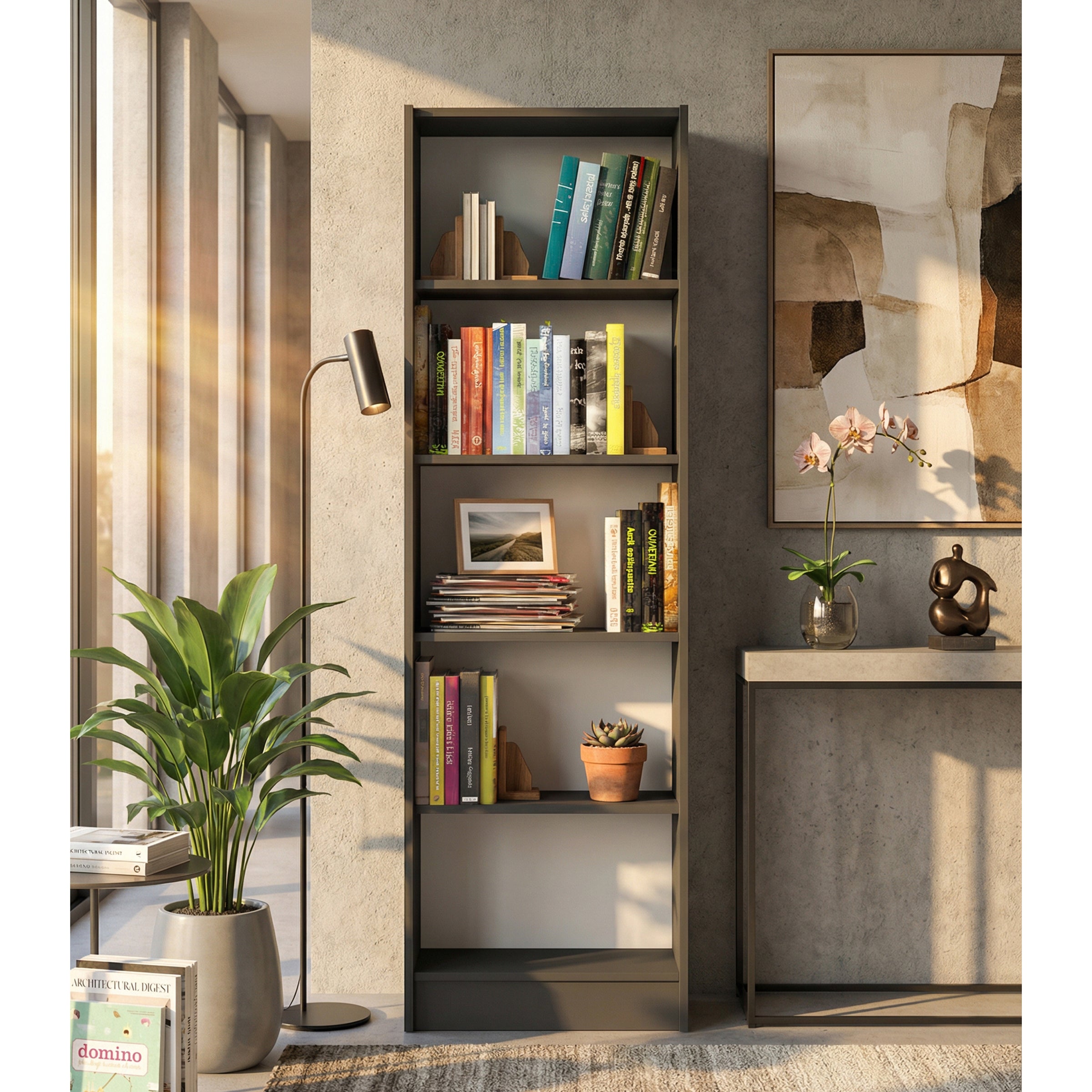Flat56 Kitaplık Kütüphane  Çok Amaçlı Dolap