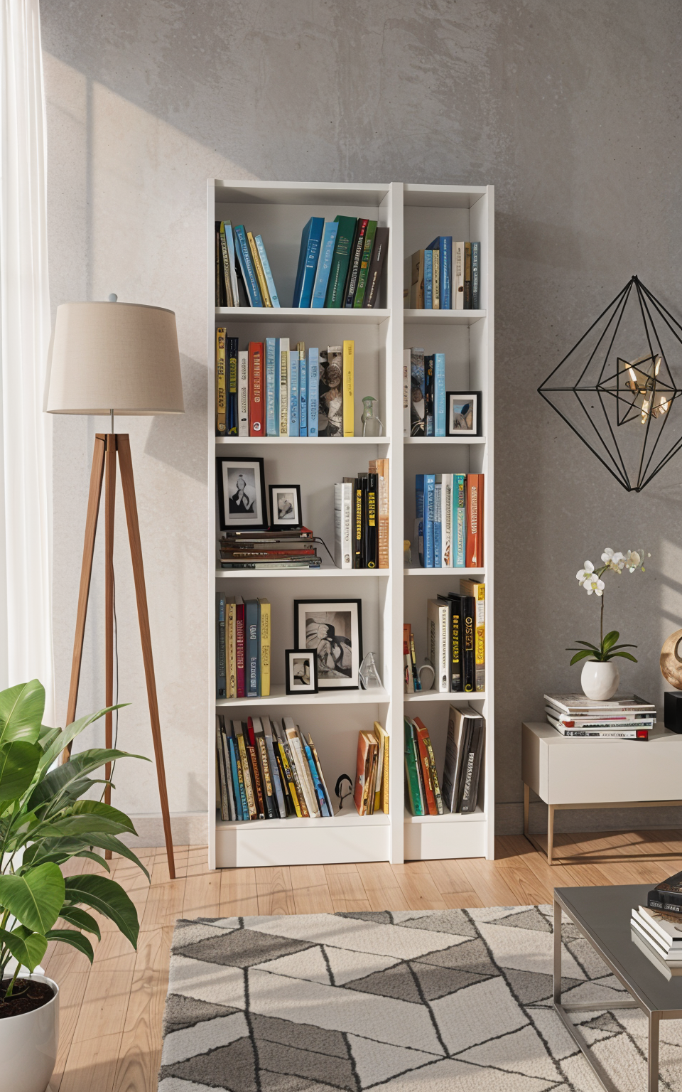 Flat85 Kitaplık Kütüphane Çok Amaçlı Dolap