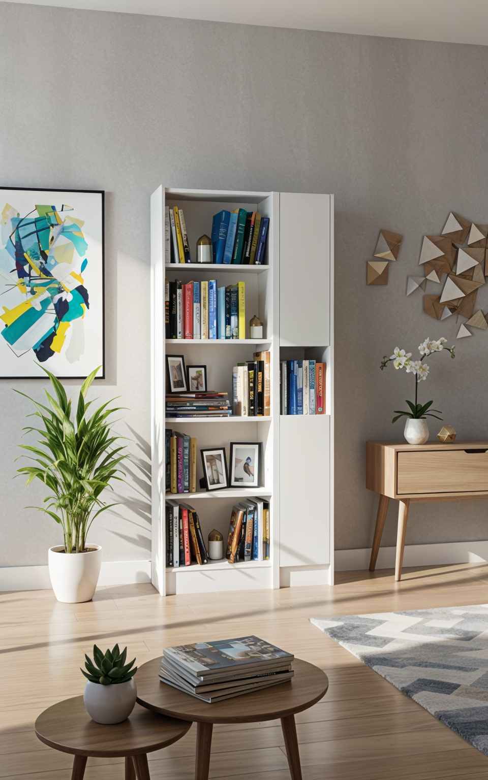 Flat85 Kitaplık Kütüphane Çok Amaçlı Dolap
