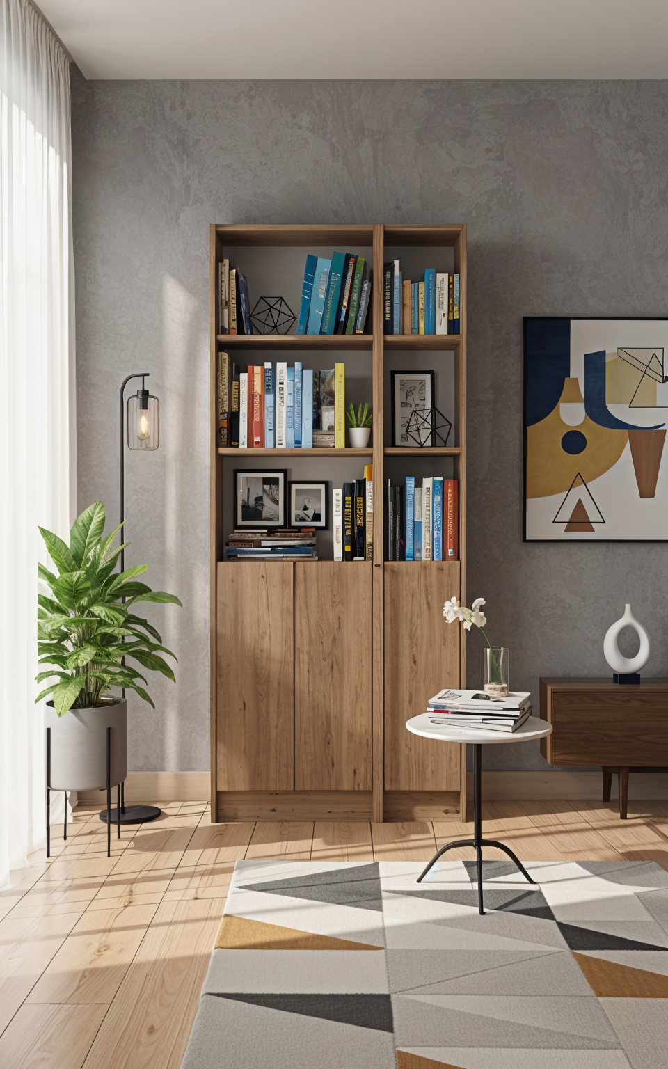 Flat85 Kitaplık Kütüphane Çok Amaçlı Dolap