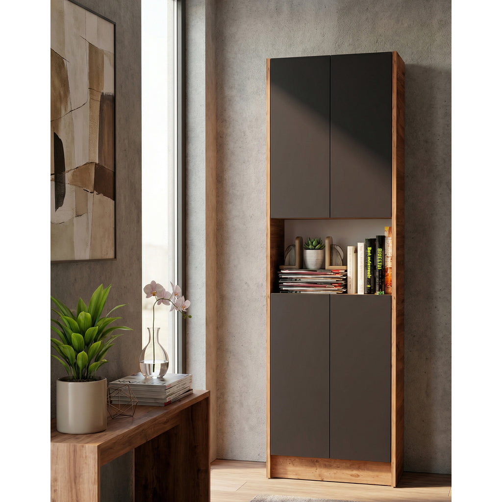 Flat56 Kitaplık Kütüphane  Çok Amaçlı Dolap