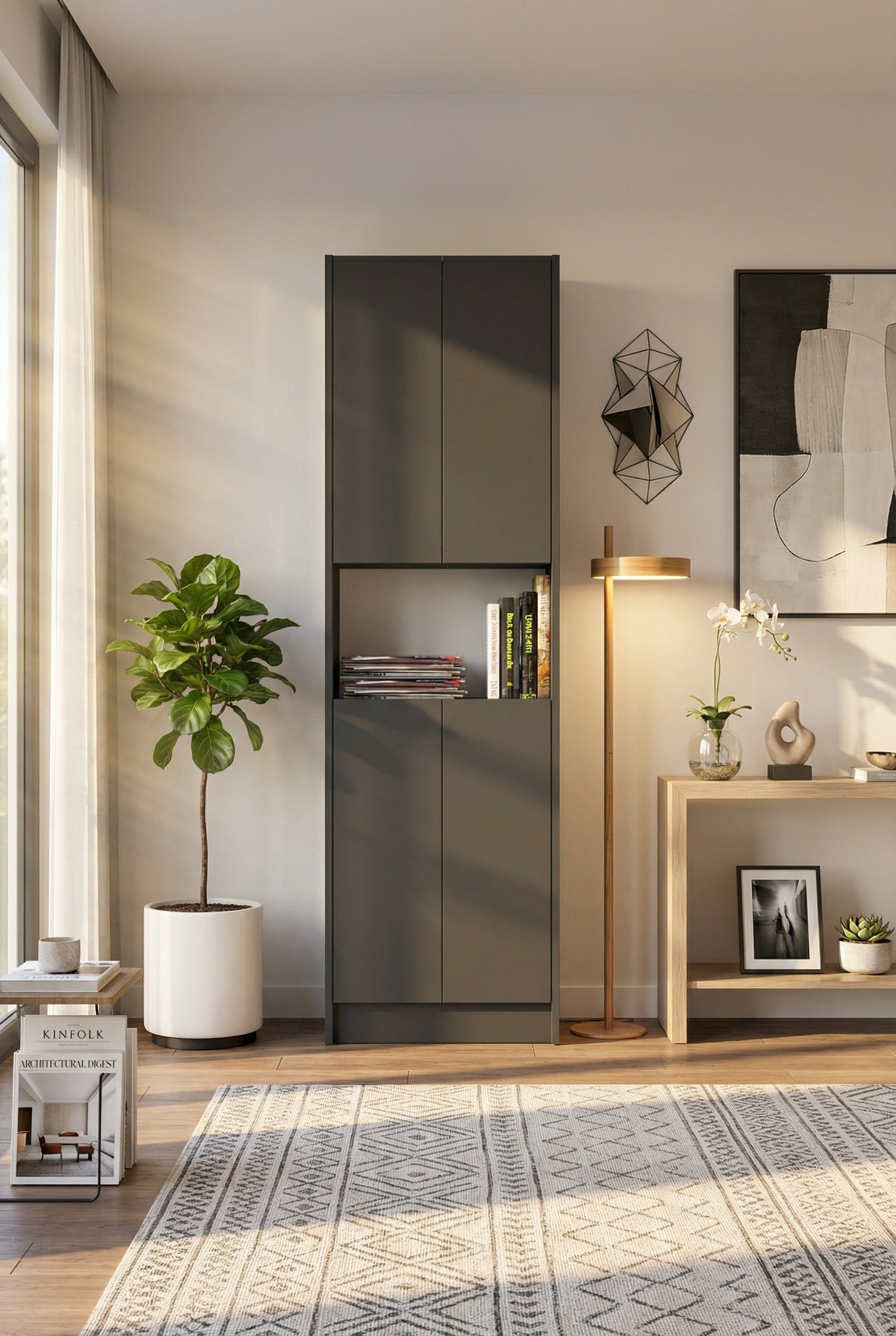 Flat56 Kitaplık Kütüphane  Çok Amaçlı Dolap