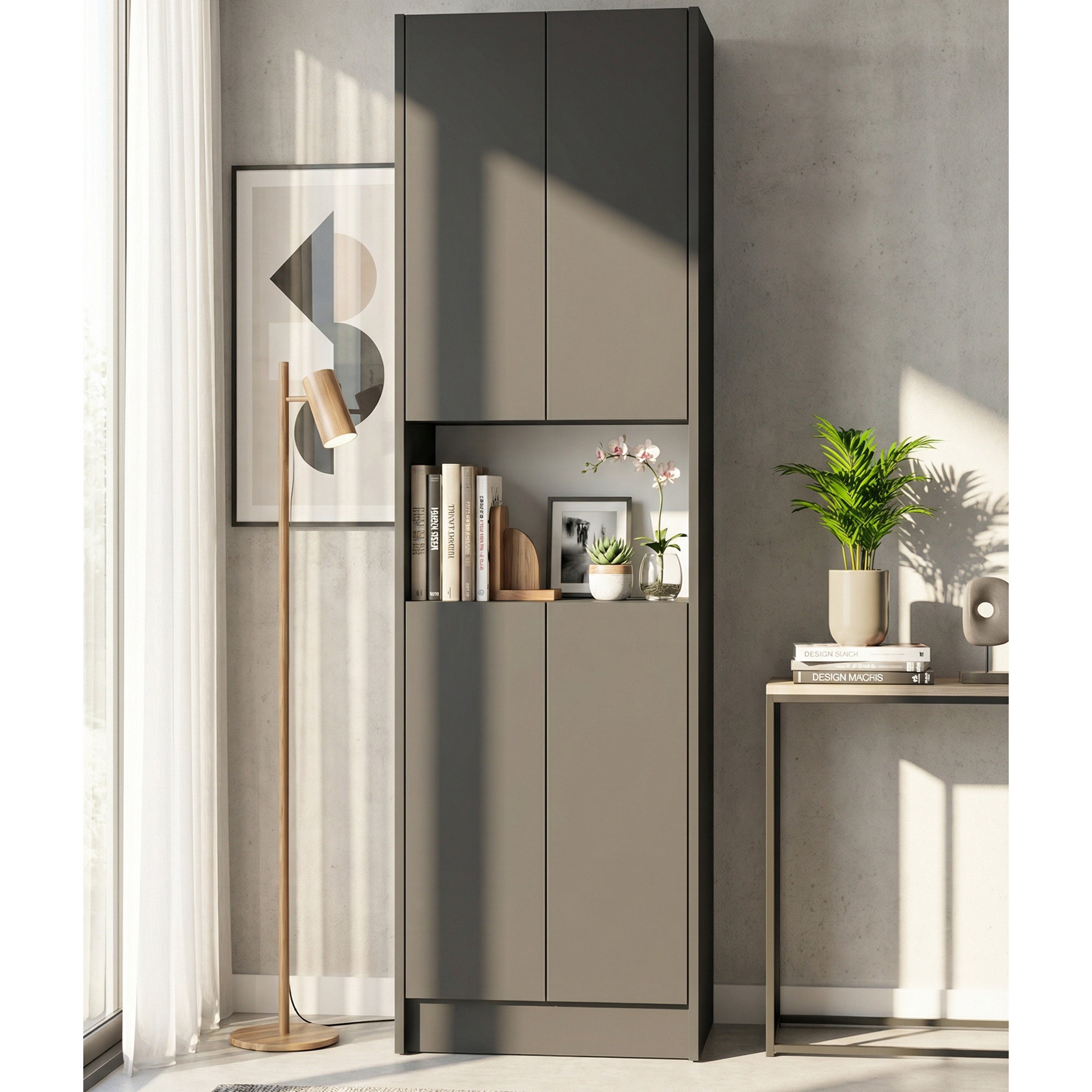Flat56 Kitaplık Kütüphane  Çok Amaçlı Dolap