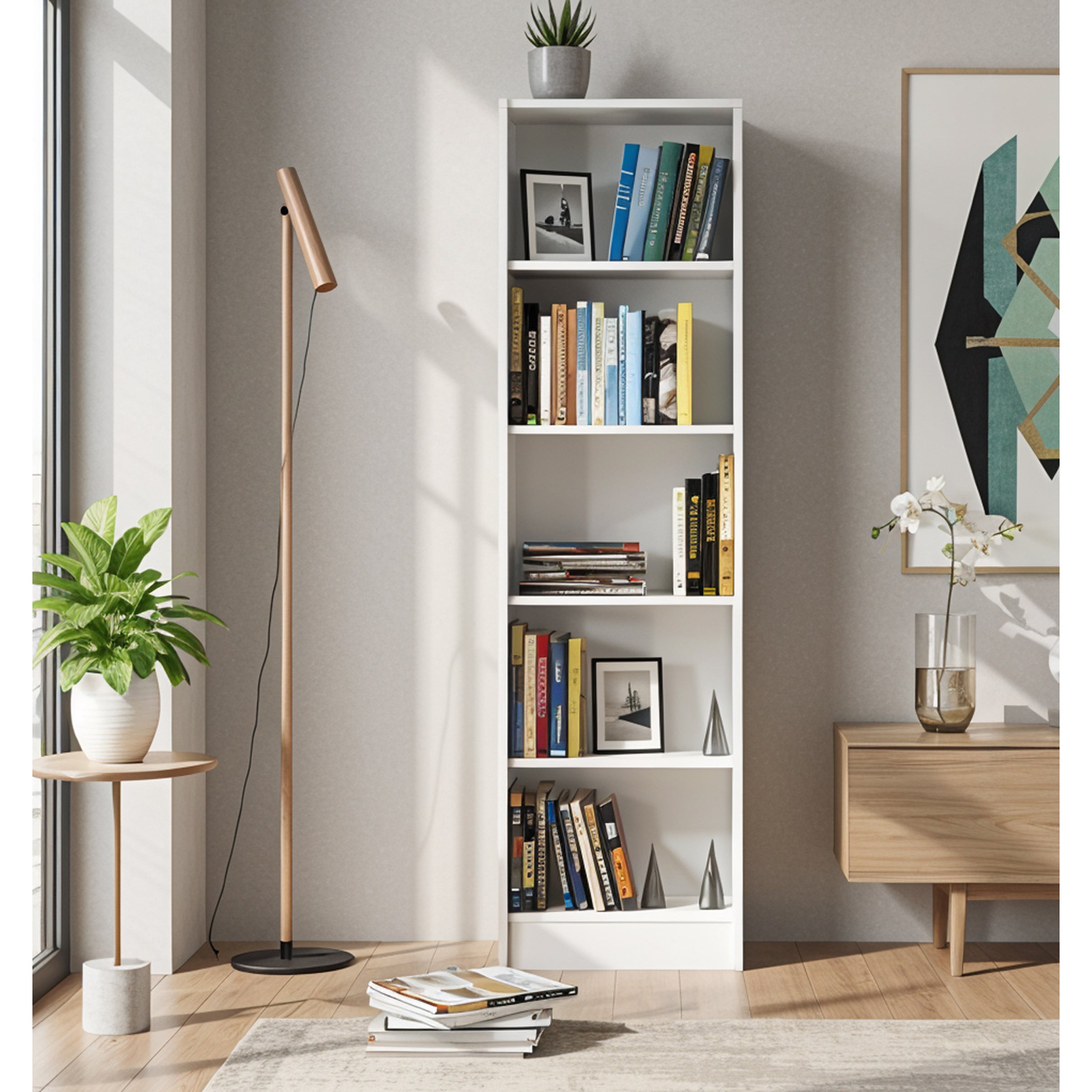Flat56 Kitaplık Kütüphane  Çok Amaçlı Dolap