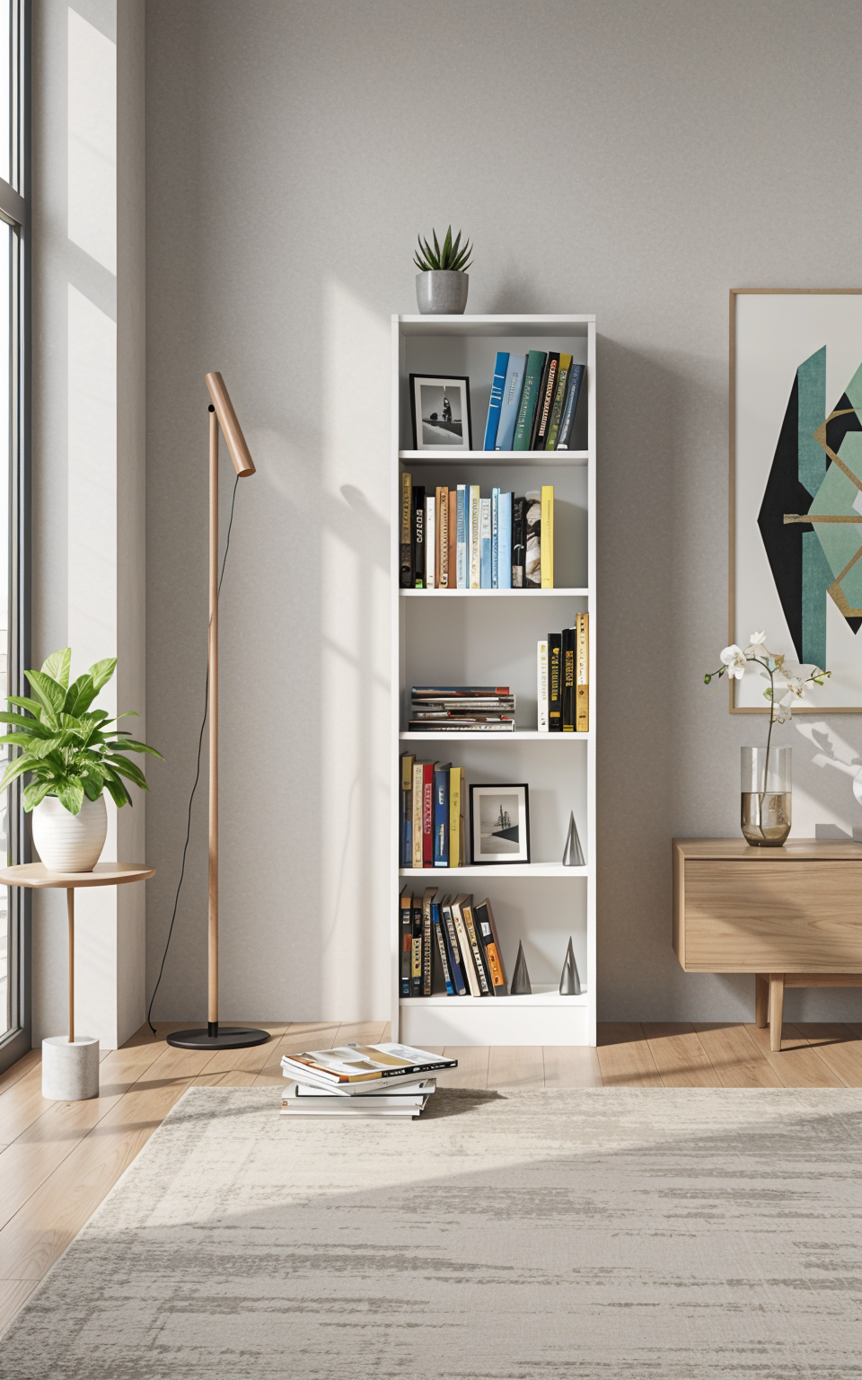 Flat56 Kitaplık Kütüphane  Çok Amaçlı Dolap