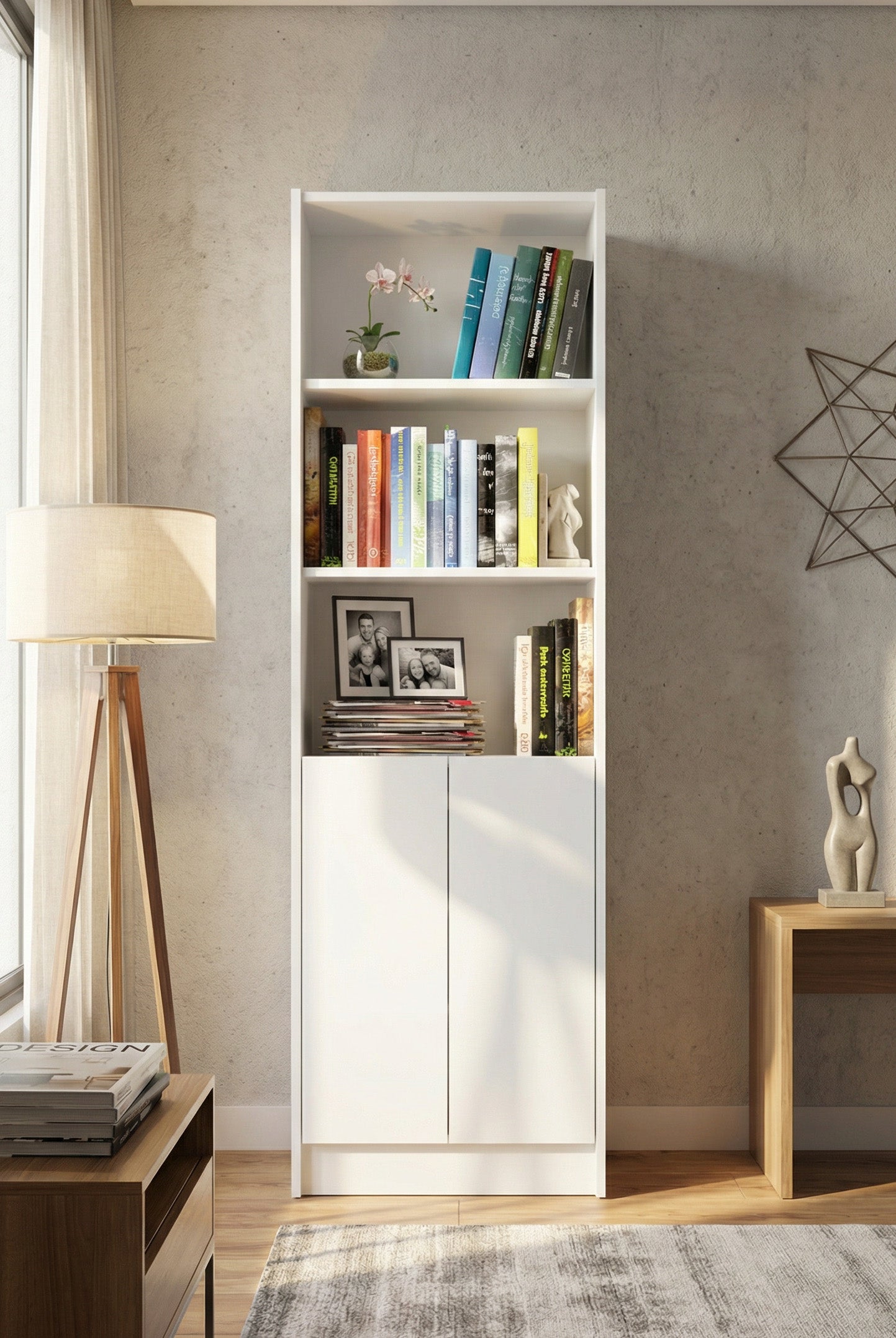 Flat56 Kitaplık Kütüphane  Çok Amaçlı Dolap