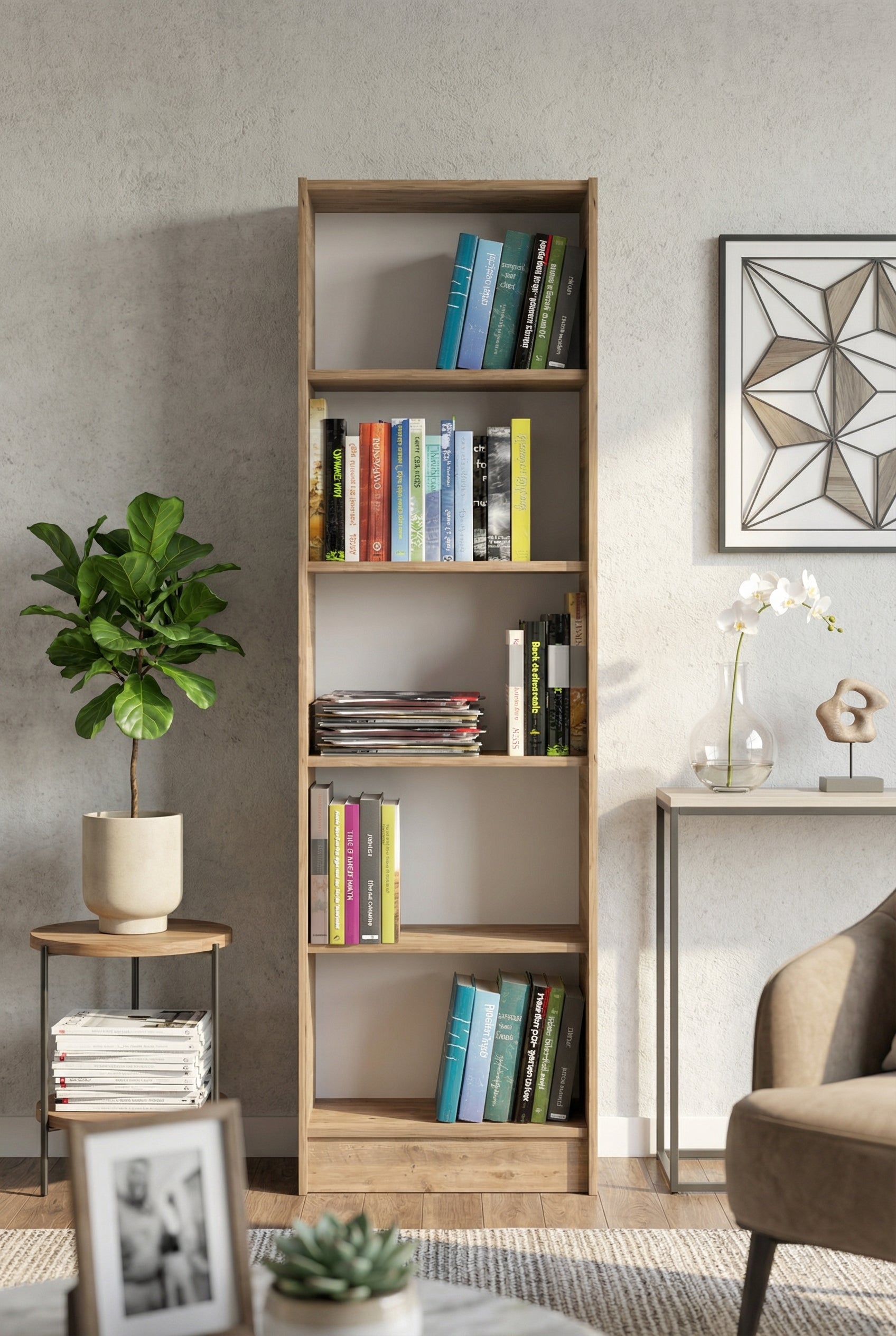 Flat56 Kitaplık Kütüphane  Çok Amaçlı Dolap