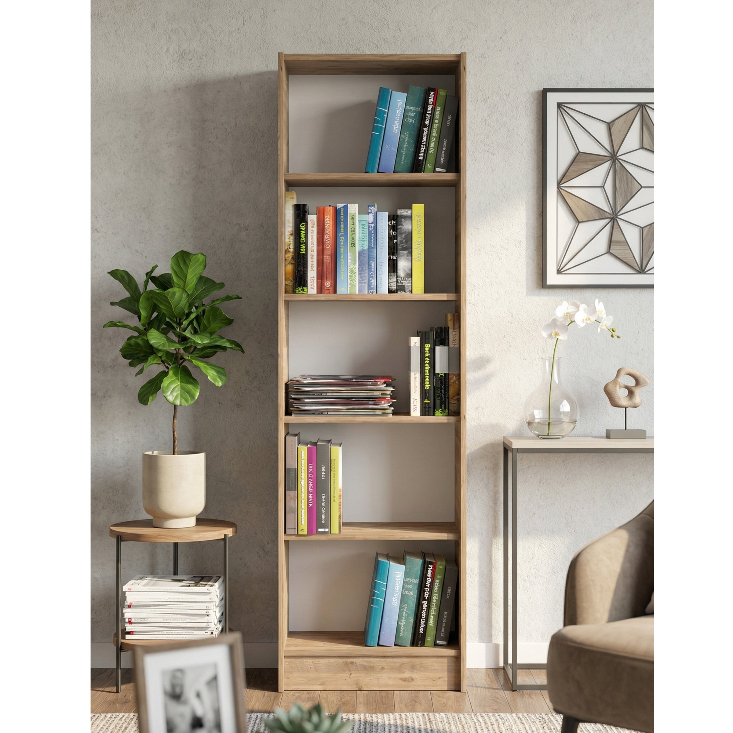 Flat56 Kitaplık Kütüphane  Çok Amaçlı Dolap
