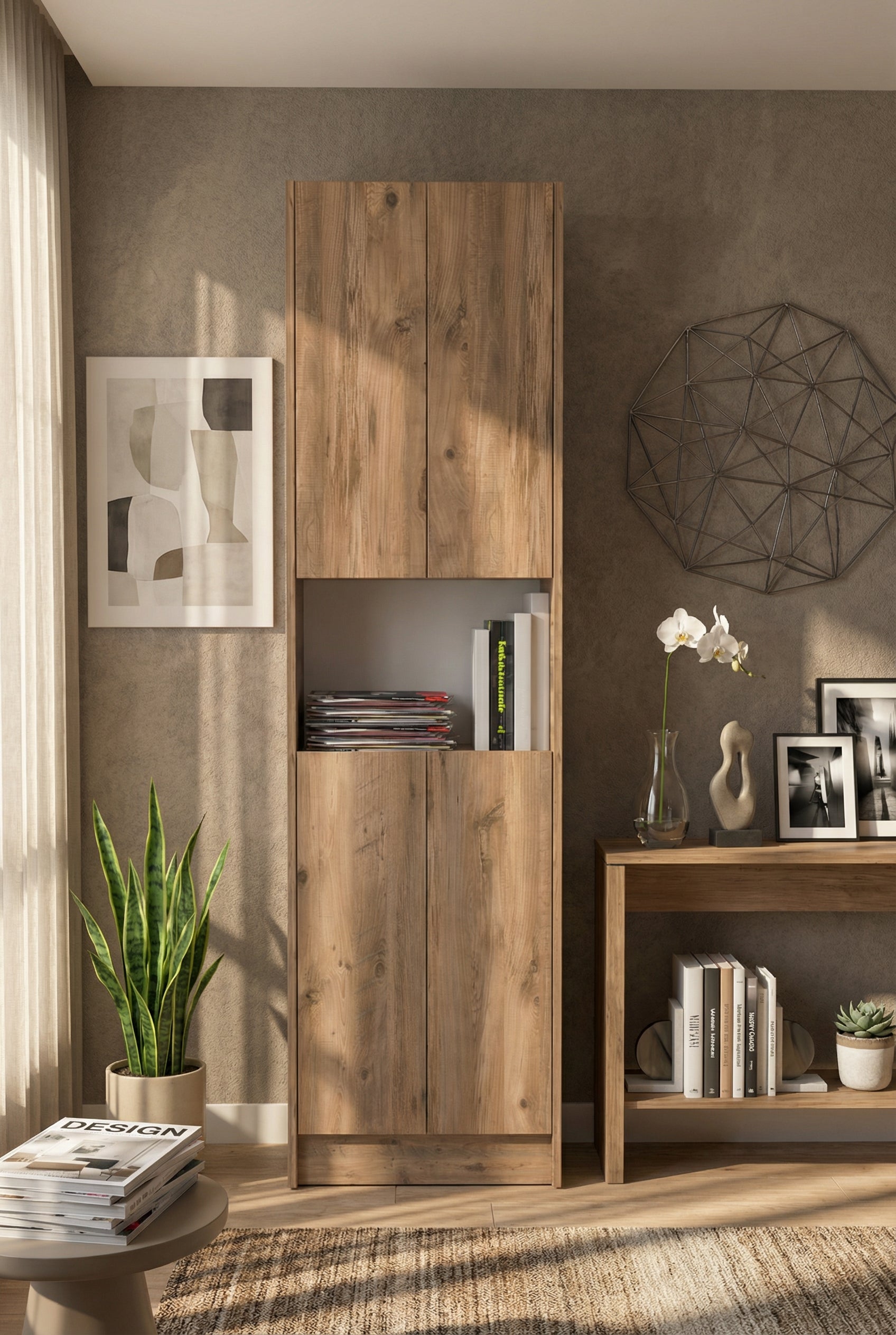 Flat56 Kitaplık Kütüphane  Çok Amaçlı Dolap
