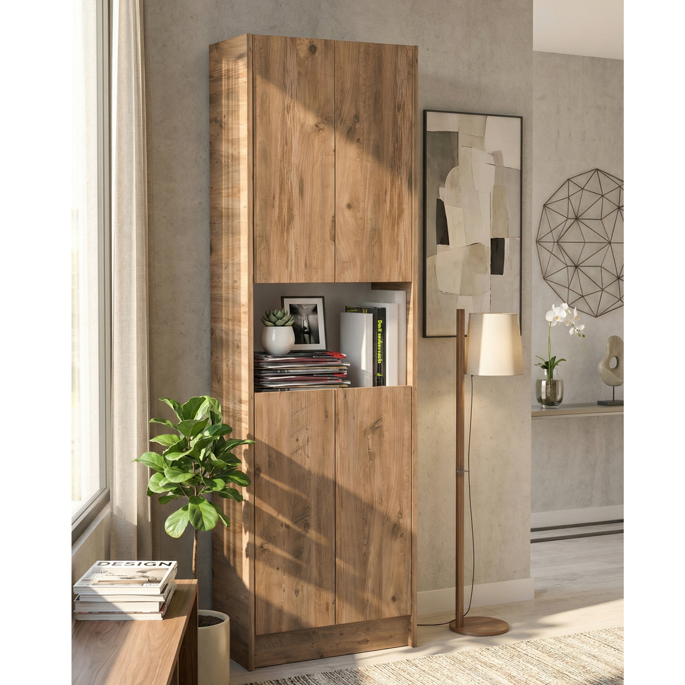 Flat56 Kitaplık Kütüphane  Çok Amaçlı Dolap
