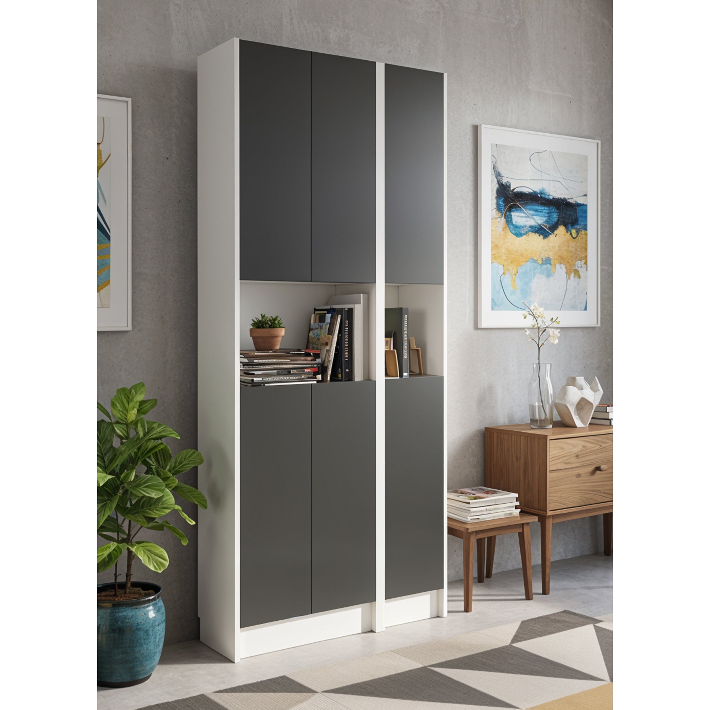 Flat85_Beyaz_Antrasit_6Kapak