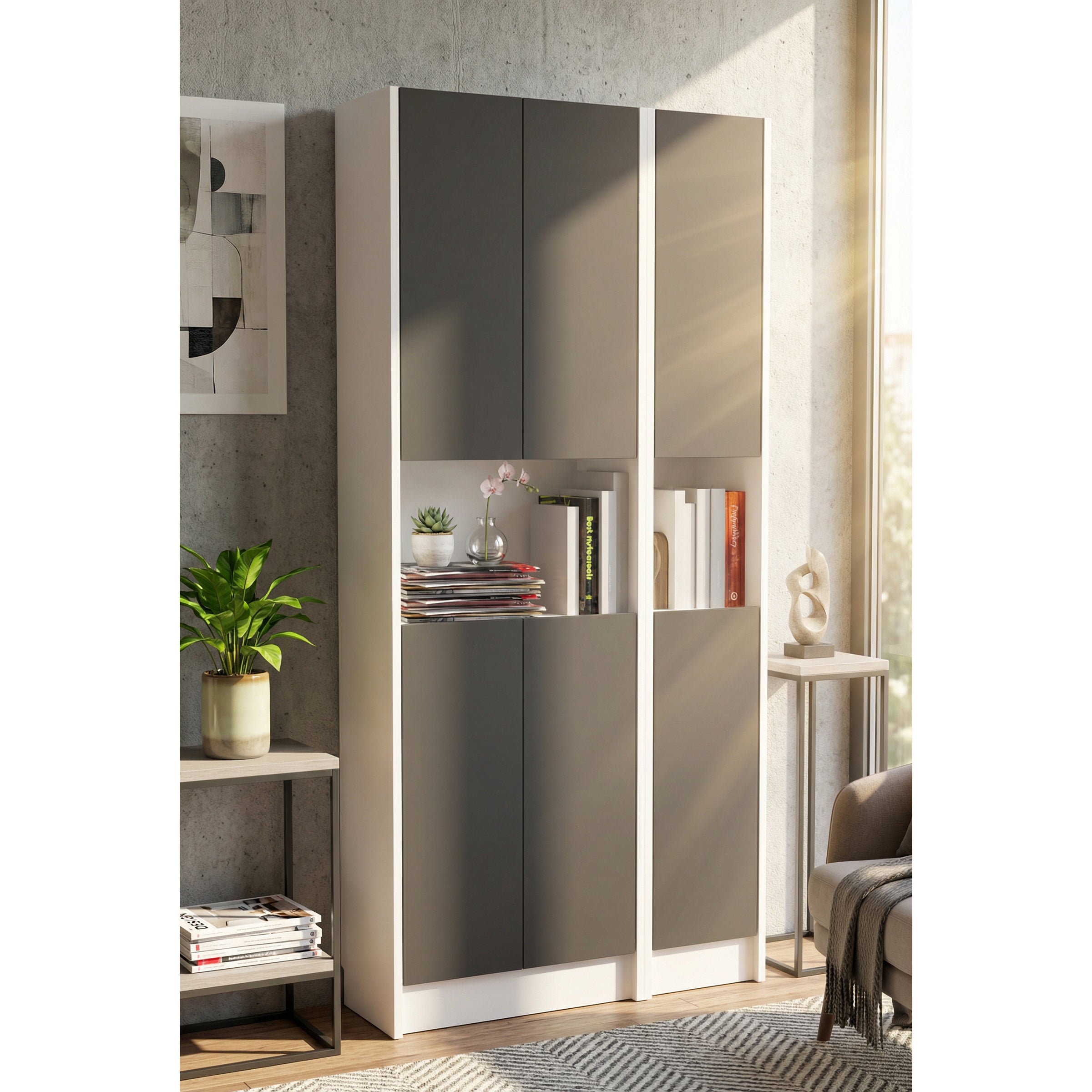 Flat85_Beyaz_Antrasit_6Kapak